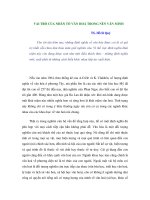 VAI TRÒ CỦA NHÂN TỐ VĂN HOÁ TRONG NỀN VĂN MINH pps