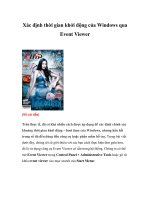 Xác định thời gian khởi động của Windows qua Event Viewer potx