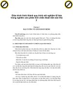 Giáo trình hình thành quy trình xét nghiệm tế bào trong nghiên cứu phân tích chẩn đoán lâm sàn thú y p1 potx