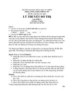 Đề thi cuối học kỳ môn LÝ THUYẾT ĐỒ THỊ ( Lớp 07HCA - TRƯỜNG ĐẠI HỌC KHOA HỌC TỰ NHIÊN KHOA CÔNG NGHỆ THÔNG TIN ) docx
