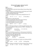 Đề luyện thi Tốt nghiệp và Đại học Năm 2011 Môn: Hoá Học – Đề số 2 potx