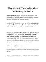 Thay đổi chỉ số Windows Experience Index trong Windows 7 docx