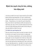 Bệnh tim mạch chuyển hóa, những báo động mới pptx