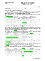 ĐỀ THI ĐẠI HỌC LẦN (II) NĂM 2011 MÔN THI: HOÁ HỌC - Mã đề thi 132 pot