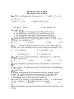 ĐỀ THI THỬ TRẮC NGHIỆM ĐỀ 2- MÔN VẬT LÍ ppt