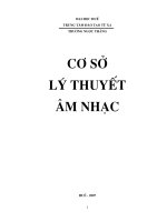 giáo trình cơ sở lý thuyết âm nhạc - đại học huế