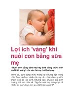 Lợi ích ''''vàng'''' khi nuôi con bằng sữa mẹ pps