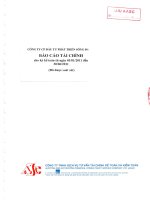 công ty cổ phần đầu tư phát triển sông đà báo cáo tài chính cho kỳ kế toán từ 1 tháng 1 năm 2011 đến 30 tháng 6 năm 2011 đã được soát xét