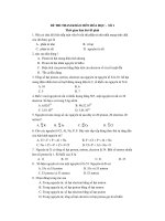 ĐỀ THI THAM KHẢO MÔN HÓA HỌC - SỐ 1 doc