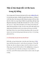 Một số thủ thuật đối với file hosts trong hệ thống pps