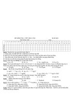 ĐỀ KIỂM TRA 1 TIẾT HOÁ 12NC - Mã đề A001 doc