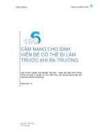 CẨM NANG SINH VIÊN - XÁC ĐỊNH ĐIỂM MẠNH BẢN THÂN doc