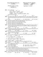 KIỂM TRA HỌC KÌ II (2010-2011) MÔN HÓA KHỐI 12 MÃ ĐỀ 02 pptx