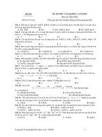 ĐỀ THI THỬ VÀO ĐẠI HỌC, CAO ĐẲNG Môn thi: HÓA - Đề 233 ppt