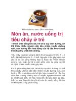 Món ăn, nước uống trị tiêu chảy ở trẻ pot