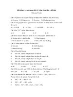 Đề kiểm tra chất lượng HK II Môn: Hóa Học – Đề 006 potx