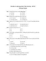 Đề kiểm tra chất lượng HK II Môn: Hóa Học – Đề 013 pot