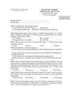 ĐỀ THI TRẮC NGHIỆM MÔN môn vật lý lớp 12 cơ bản - Mã đề thi 485 doc