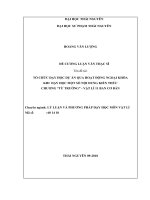 LUẬN VĂN: TỔ CHỨC DẠY HỌC DỰ ÁN QUA HOẠT ĐỘNG NGOẠI KHÓA KHI DẠY HỌC MỘT SỐ NỘI DUNG KIẾN THỨC CHƯƠNG “TỪ TRƯỜNG” - VẬT LÍ 11 BAN CƠ BẢN pptx