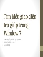 Tìm hiểu giao diện trợ giúp trong Window 7