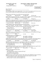 ĐỀ THI TRẮC NGHIỆM MÔN HOÁ HỌC - Mã đề thi 462 potx
