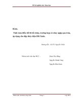 Tính toán điều tiết lũ hồ chứa, trường hợp có chảy ngập qua tràn, áp dụng cho đập thủy điện hồi xuân