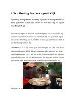 Cách thưởng trà của ngưởi Việt doc