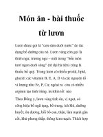 Món ăn - bài thuốc từ lươn pptx