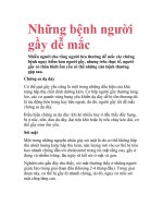 Những bệnh người gầy dễ mắc docx