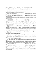 Đề Kiểm tra học kì II Môn Vật lí 12 - Mã 123 pdf
