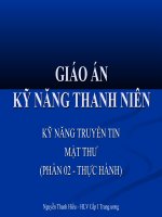 KỸ NĂNG TRUYỀN TIN MẬT THƯ doc