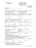 ĐỀ THI TRẮC NGHIỆM MÔN Vật Lý 12 - Mã đề thi 485 potx