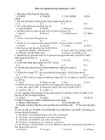Phần trắc nghiệm hóa học khách quan – Đề 6 doc