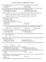 ĐỀ TRẮC NGHIỆM TỔNG HỢP HÓA HỌC – ĐỀ 010 potx