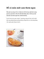 Để có món mứt cam thơm ngon pdf