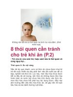 Không nên để trẻ có thói quen bú bình lúc nửa đêm. (Ảnh minh họa). 8 thói quen pot