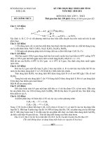 KỲ THI CHỌN HỌC SINH GIỎI TỈNH NĂM HỌC 2010-2011 MÔN HOÁ pptx