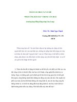 TOÀN CẦU HOÁ VÀ VẤN ĐỀ “PHẢN ỨNG BẢN SẮC” TRONG VĂN HOÁ docx