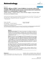 Retrovirology Research BioMed Central Open Access Distinct efficacy of HIV-1 entry inhibitors to potx