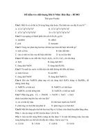 Đề kiểm tra chất lượng HK II Môn: Hóa Học – Đề 002 pdf