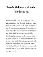 Truyền tĩnh mạch vitamin lợi bất cập hại potx