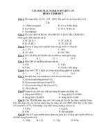 CÂU HỎI TRẮC NGHIỆM HÓA HỮU CƠ PHẦN ANĐEHYT docx