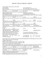 KIỂM TRA 1 TIẾT LẦN 2 MÔN HÓA – MÃ ĐỀ 013 ppsx