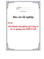 Luận văn: Giá thành sản phẩm tại Công ty in và quảng cáo PRINTAD pot