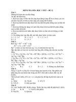 KIỂM TRA HÓA HỌC 1 TIẾT – ĐỀ 12 pot