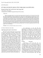 kỹ thuật di truyền trong công nghệ chọn tạo giống hoa