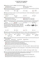 KỲ THI THỬ TỐT NGHIỆP 2011 Môn thi: VẬT LÝ (ĐỀ SỐ 1) pdf