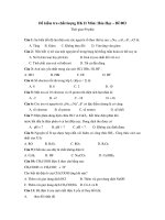 Đề kiểm tra chất lượng HK II Môn: Hóa Học – Đề 003 potx