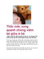Thắc mắc xung quanh chứng viêm tai giữa ở bé pptx