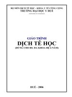 giáo trình dịch tễ học